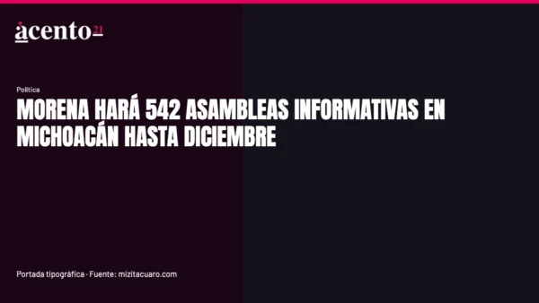 Mapa de Michoacán con marcadores de ubicación que simbolizan las asambleas informativas de Morena.