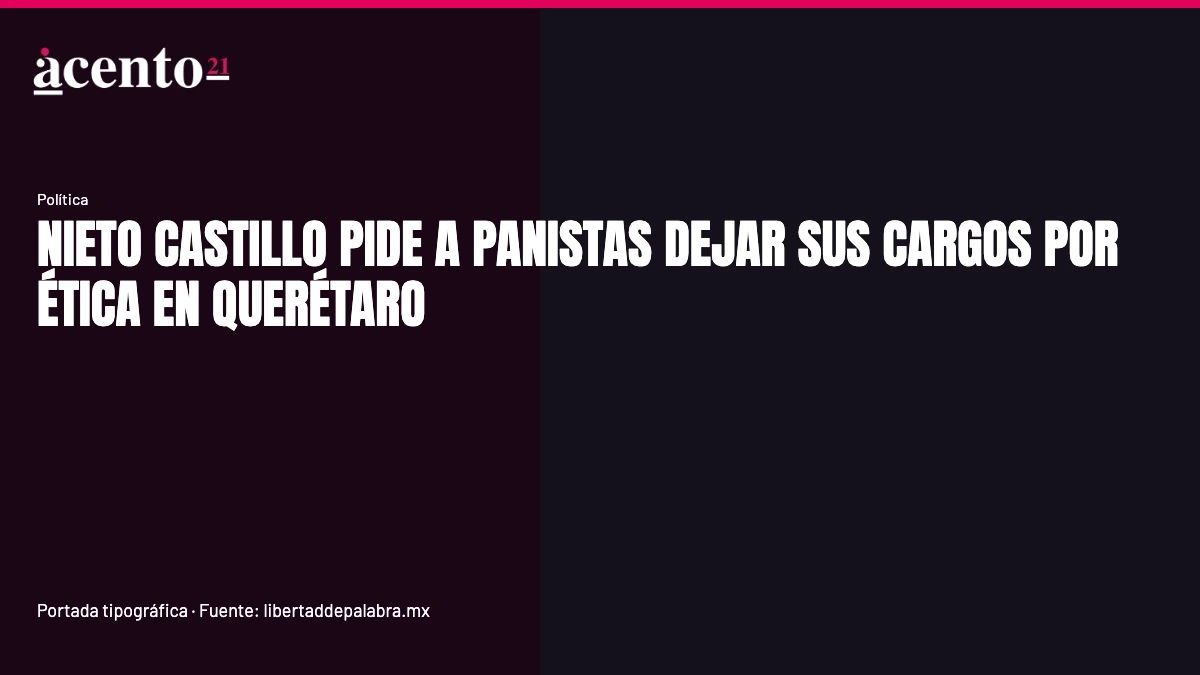 Nieto Castillo pide a panistas dejar sus cargos públicos Ilustración de un debate político con figuras abstractas en Querétaro