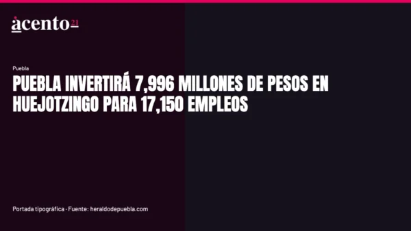 Vista aérea de Huejotzingo, Puebla, con zonas industriales y residenciales